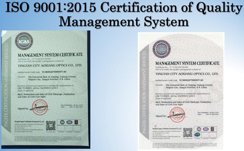 ISO9001:2015 - Yingtan Kexiang Photoelectric Instrument Co., Ltd.