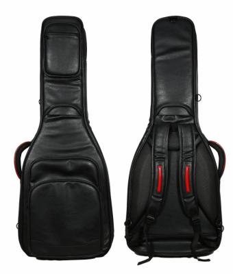 China Luxury Leather Guitar Gig Bag Shoulder Strap Backpack for Acoustic Guitar for sale