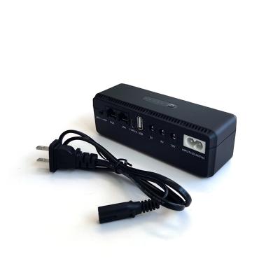 China High Capacity Mini DC UPS For Homes Network 8000mah-10400mah 18w 5v 9v 12v for sale