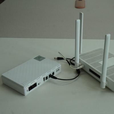 China Ununterbrochene Stromversorgung Dc Mini-Ups für Wifi-Router und Antenne 10400mah zu verkaufen