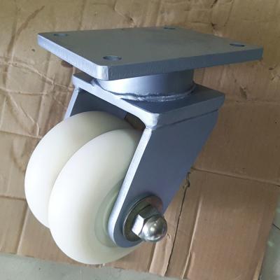 China White 6 Inch MC Nylon 5500LBS Double Wheel Casters Super Heavy Duty Korea Type for sale