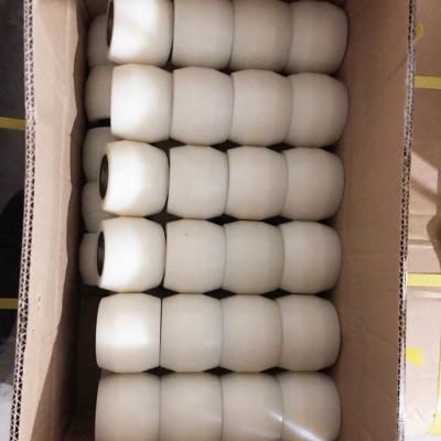 China 80x60mm White Plastic Pallet Truck Back Wheels Solid Bearing Wheels For Hand Forklifts OEM Te koop