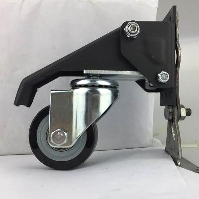 China Weight Capacity Black Workbench Caster Wheels With Side Mount for sale