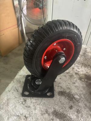 China Smooth Roller Rubber Casters Wheels Swivel Rubber Wheel For Industry for sale