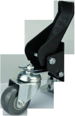 China 300 Lbs Load Capacity Rigid Swivel with Double Ball Bearing 2.5 Inch Black Swivel Caster Wheels for sale