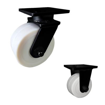 China White 8 Inch MC Nylon Super Heavy Duty Casters ISO9001 for sale