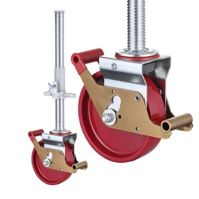 China 1000kg Loading 200mm Scaffolding Casters Wheels Rust Resistant Heavy Duty Castors for sale