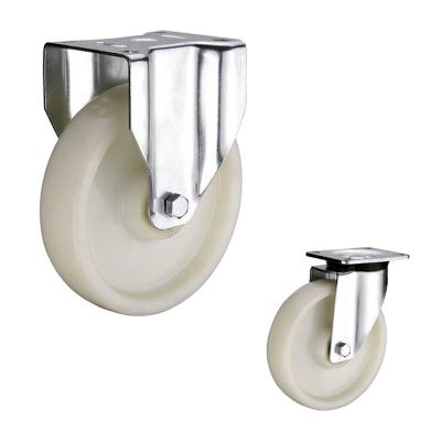 China 6 Inch Top Plate Rigid Type Nylon Swivel Castors for sale