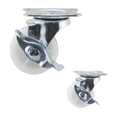 China 20kg Load Side Brake 1.5 Inch PP Swivel Light Duty Casters for sale