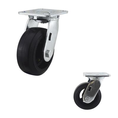 China Trolley Wheel 5 Inch Swivel Plate Heavy Duty Casters for sale