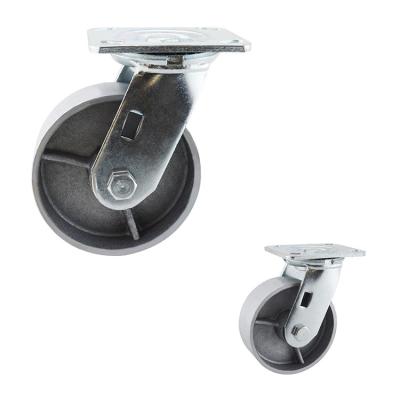 China Customizable Color 5 Inch 230kg Capacity Swivel Plate Heavy Duty Furniture Castors for sale