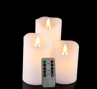 China Remote Control LED Pillar Candle with Bullet Shape Wick for sale