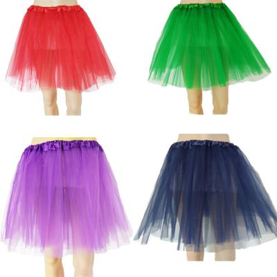 China Women Tutu Skirt 3Layers Breathable Fluffy Long Tutus Party Teen Adult Skirt for sale