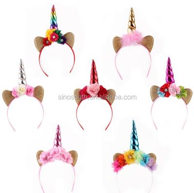 China Hair Decoration Hot Sales Party Unicorn Kids Headband Hairband for sale