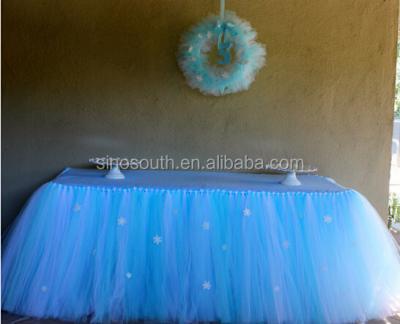 China Decorative Gathered Party Tutu Table Ruffled Skirt for sale