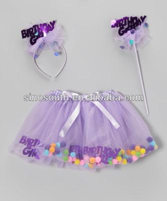 China wholesale Anti-wrinkle birthday girl tutu dress set for kids for sale