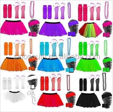 China Costumes Plus Size Neon Hen Costume 80s Women's Tutu Skirt Party Fancy Dress Costume for sale