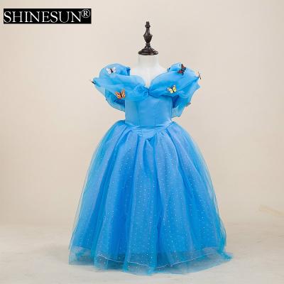 China 2016 Wholesale Cosplay Princess Children Clothes Girl Dress With Butterfly For Special Occasion for sale