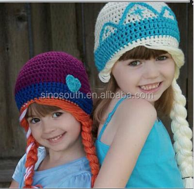 China Character winter hat crochet baby hat crochet elsa frozen hat for sale