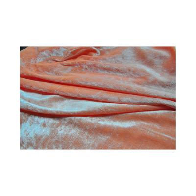 China Salmon Pink Velor Knitting Fabric Anti Static For Winter Bedding Textile Loungewear for sale