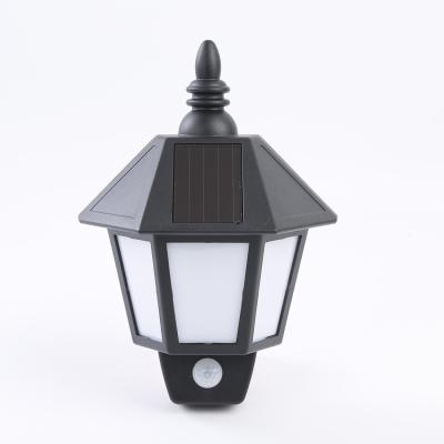 China 20LUM Outdoor Garden Security Night Light Polygon Solar Automatic Wall Light Waterproof Motion Sensor Led Light for sale