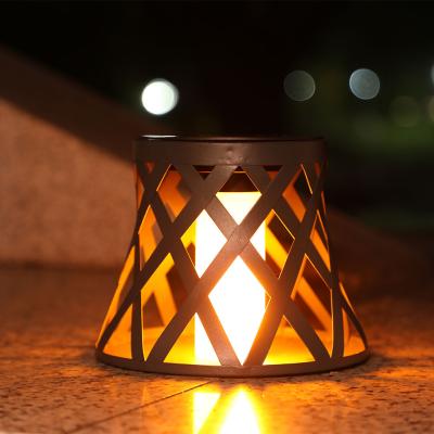 China Portable garden and small outdoor table dance lighting garden rechargeable lamp solar led landscape flame light for sale