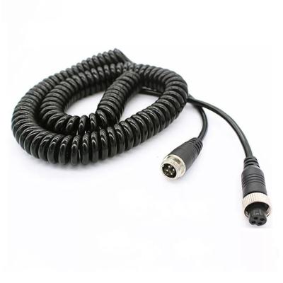 China Car 5M/6M/8M/10M Aviation 4-PIN Spiral Extension Cable for Truck Tractor Trailer for sale