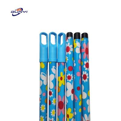 China Windows Cleaning pole Home Application Length 120cm  Dia.22mm PVC Coated Metal Broom Handle Mop Stick Italian Thread for sale