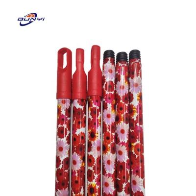 China Windows Cleaning pole Machine Produce Plastic Colorful pvc Coated Metal Easy Wring Broom Mop Stick Handle for sale