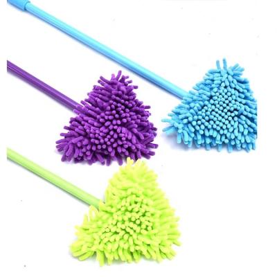 China Sustainable Super High Quality Microfiber Chenille Triangle Mop With Telescopic Handle For Cleaning Ceiling ,Glass Window for sale