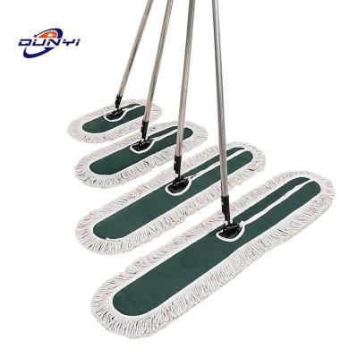 China Sustainable 90cm Professional Sweeping Dust Floor Cotton Flat Mop for Lobby Hall Mall Hotel Hospital for sale