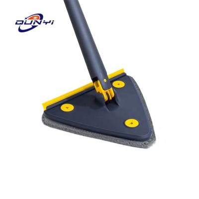 China Sustainable Triangle Rotary 360 Microfiber Duster Magic Flat Triangle Mop Floor Window Wiper Mop for sale