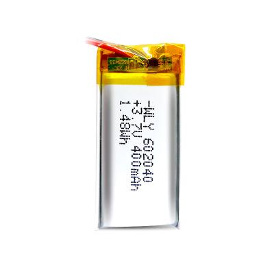 China Toys hot sale Lipo battery cells 602040 small size lithium polymer rechargeable batteries 400mah with kc certificate for sale