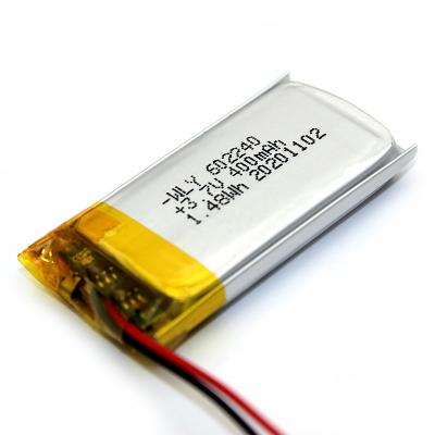 China Rechargeable toys 3.7V 602240 400mah kc battery lithium ion battery battery for sale