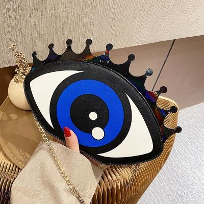 China Fashion Eye Handbags Ladies Young Fashion Eye Handbags Girls Luxury PU Eye Shape Small Leather Cross - Body Bag For Females for sale