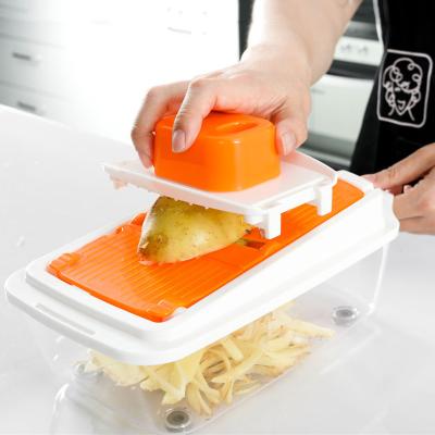 China 5 Viable in 1 Mini Food Shredder Thin Slicer - Hand Plastic Kitchen Grater - Mandoline Vegetable Slicer for sale