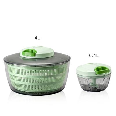 China Sustainable High Quality Manual Vegetable Salad Cleaver Pull Salad Dryer Spinner for sale