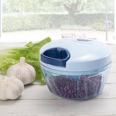 China Sustainable Twist Kitchen Helper Hand Pull Manual Powered Food Processor Onion Salad Vegetable Pro Chopper With Bowl for sale