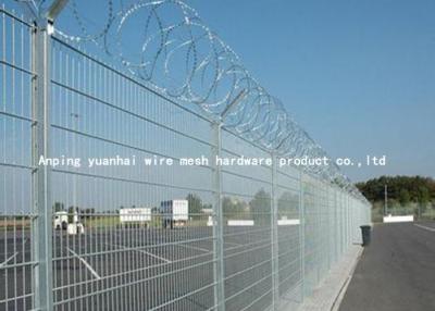 China Anti Intruding Airport Security Fencing Panels Electrostatic Polyester Coated for sale