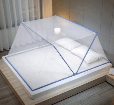 China TIK TOK New Mosquito Net 100 Pleat Folded Polyester Portable Bed Tent Folded Quadrate Adult Mosquito Net for sale