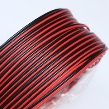 China Excellent Resistance 227 IEC 42 RGB Flexible PVC Cable RGB Flat PVC Insulated Wire 300v Black And Red for sale