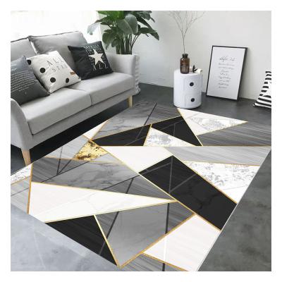 China Factory supply large modern luxury washable 3d printed floor mat rug for living room for sale