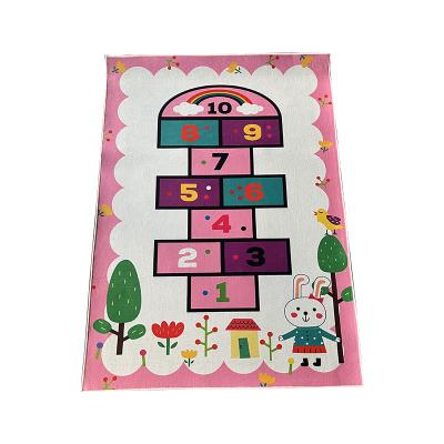 China Custom Washable Digital Printing Bedroom Living Room Blankets Kids Play Rug Blanket For Kids for sale