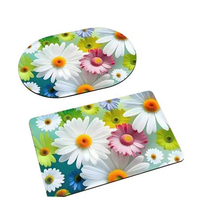 China Washable Thin Rubber Water Absorbent Backing Blankets Floor Bathroom Mat Non-Slip Set for sale