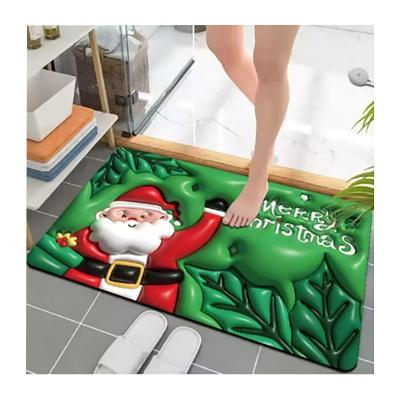 China Washable manufacturer in China for bathroom floor floral non-slip mat with different designs for sale