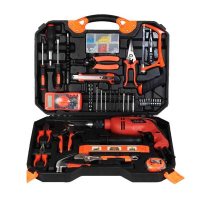 China Power Drill Tool Kit 120 Pcs Household Electric Tools and Equipment Electric Tools Box with Power Drill Tool Kit Set for sale