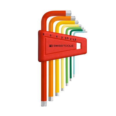 China Alloy Based Home Tool L Type Hex Colored Hex Allen Key Wrench Swiss Repair Tools 7 Pcs Hexagon Spring Steel PB Tool for sale