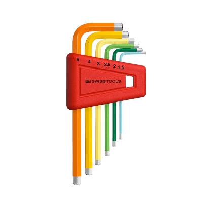 China Alloy Based Home Tool L Type Hex Colored Hex Allen Key Wrench Swiss Repair Tools 6 Pcs Hexagon Spring Steel PB Tools for sale