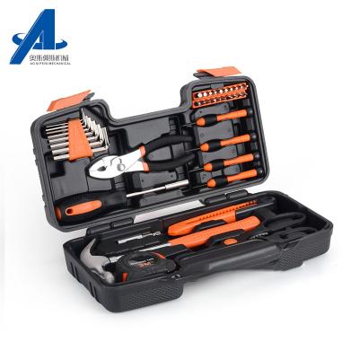 China Hot Sale Easy Carry Tool Kit 39 Pcs Screwdriver Wrench Tool Kit Household Hardware Set for sale