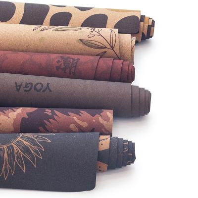 China High Quality Logo Anti-Slip Natural Cork Rubber Non-Slip Hot Sale Home Workout 7 Custom Yoga Mat for sale